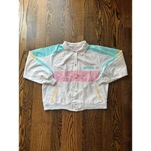 Vintage Bay Club 80s Oversized Track Jacket (Size M)